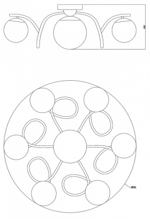Фото Потолочная люстра Moderli Circle V1150-5C