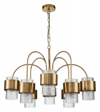 Открыть Подвесная люстра Indigo Eleganza 12019/A/8P Brass Фото Подвесная люстра Indigo Eleganza 12019/A/8P Brass