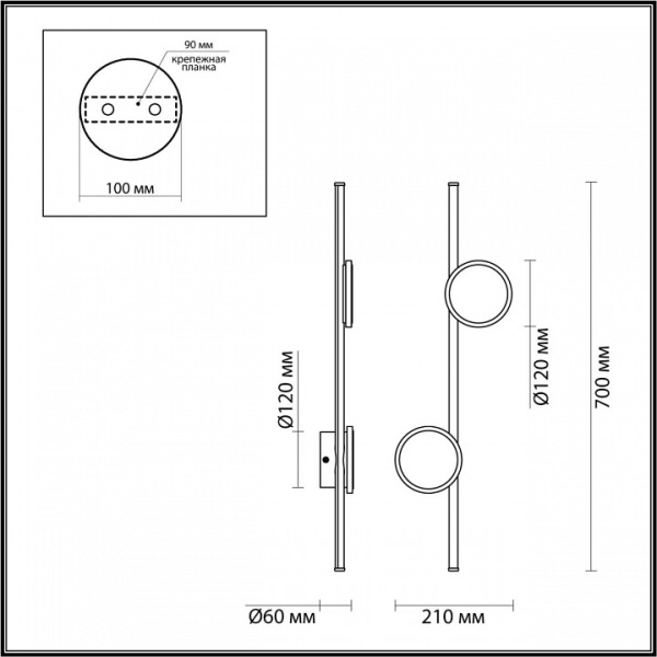Открыть Бра Odeon Light Stilo 6601/24WL Фото Бра Odeon Light Stilo 6601/24WL