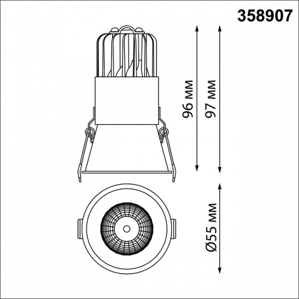 Фото Встраиваемый светильник Novotech Lang 358907