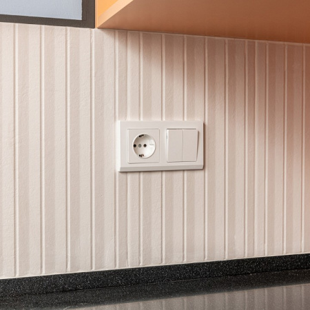 Фото Выключатель двухклавишный без рамки Werkel белый W1120001