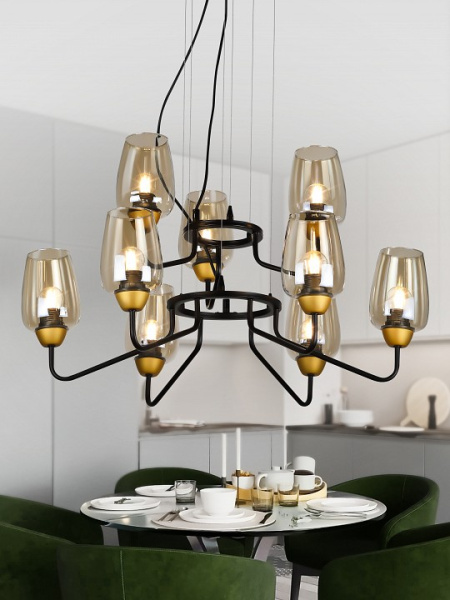 Фото Подвесная люстра Rivoli Gera Б0047325