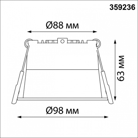 Фото Встраиваемый светильник Novotech Tran 359236