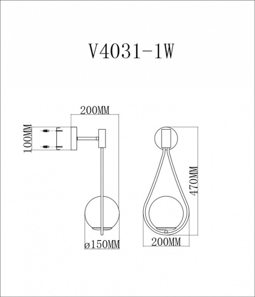 Фото Бра Moderli Bestia V4031-1W