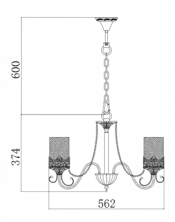 Фото Подвесная люстра Freya Sherborne FR2563-PL-05-BZ