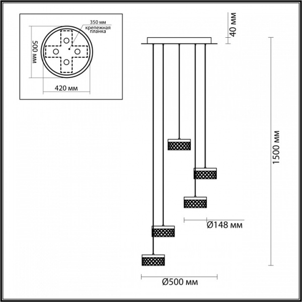 Фото Подвесная люстра Odeon Light Fivre 5032/30L