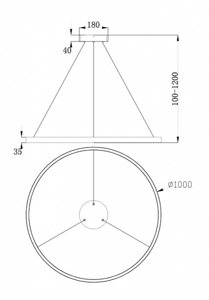 Фото Подвесной светильник Maytoni Rim MOD058PL-L54W4K