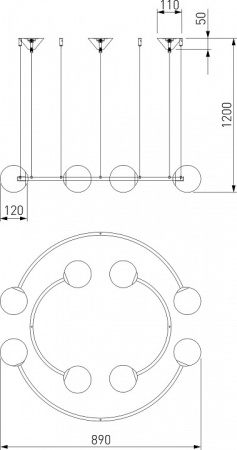Открыть Подвесная люстра Bogate's Brook 360/8 хром Фото Подвесная люстра Bogate's Brook 360/8 хром