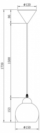 Фото Подвесной светильник Escada Solo 10178/1S Black