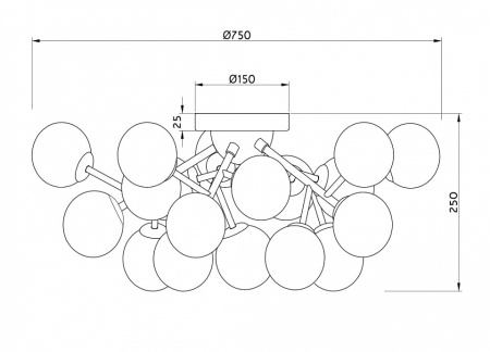 Фото Потолочная люстра Maytoni Dallas MOD545PL-20G
