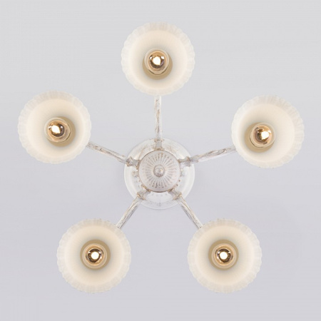 Фото Люстра на штанге Eurosvet Campina 60107/5 белый с золотом