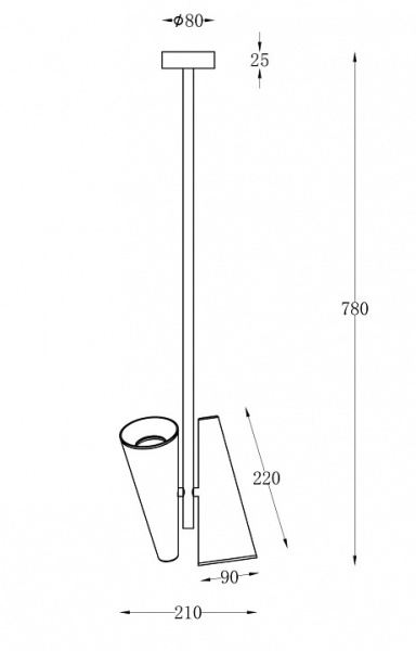 Фото Светильник на штанге Maytoni Giro MOD095PL-02W