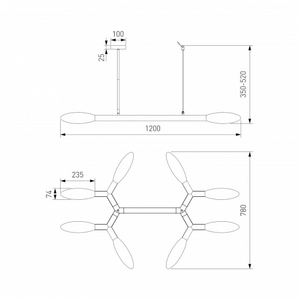 Открыть Люстра на штанге Eurosvet Covalent 30180 черный Фото Люстра на штанге Eurosvet Covalent 30180 черный