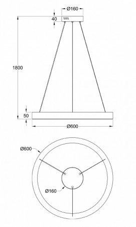 Фото Подвесной светильник Maytoni Saturno MOD415PL-L45BS4K