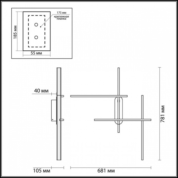 Фото Бра Odeon Light Rudy 3890/36WLP