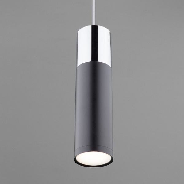 Открыть Подвесной светильник Eurosvet Double Topper 50135/1 LED хром/черный Фото Подвесной светильник Eurosvet Double Topper 50135/1 LED хром/черный