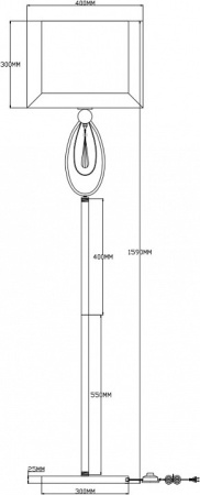 Фото Торшер Moderli Dark V2581-1F
