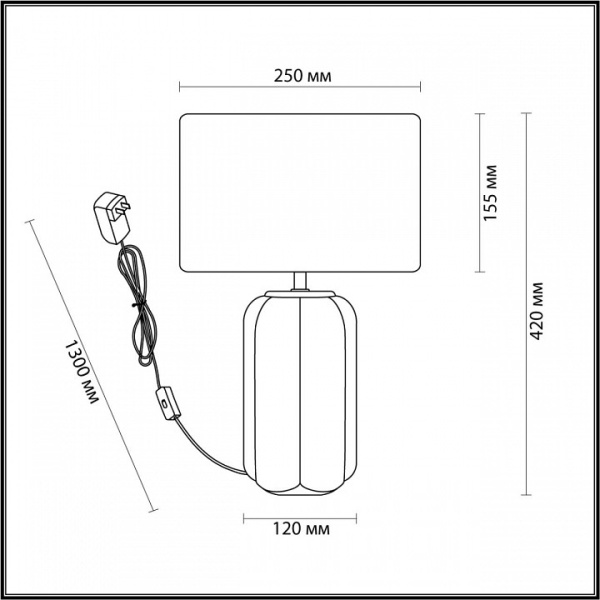 Фото Настольная лампа декоративная Lumion Chi 5665/1T