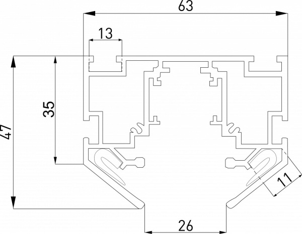 Фото Трек встраиваемый Elektrostandard Slim Magnetic a067412