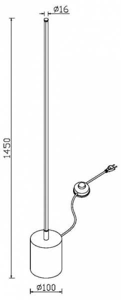 Фото Торшер Maytoni Flow MOD147FL-L20BK1