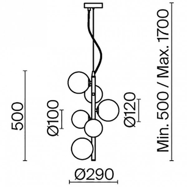 Фото Подвесной светильник Maytoni Dallas MOD545PL-06B