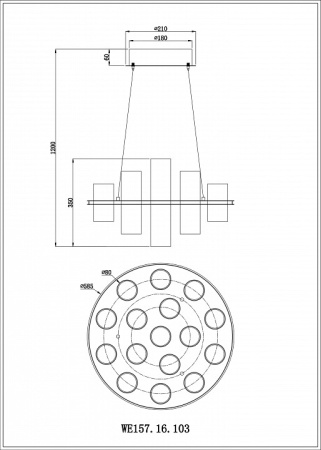 Фото Подвесная люстра Wertmark Paula WE157.16.103