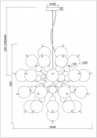 Фото Подвесная люстра Maytoni Bolla MOD133PL-08CH