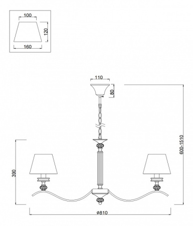 Фото Подвесная люстра Freya Alessandra FR2016PL-08BZ