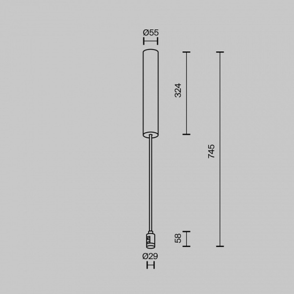Фото Основание на штанге Maytoni Accessories for tracks Flarity TRA159C-BB1-BS