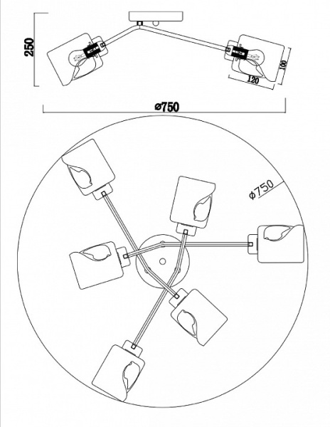 Фото Потолочная люстра Freya Isabella FR5095CL-06G