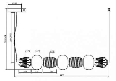 Фото Подвесной светильник Maytoni Pattern MOD267PL-L42G3K