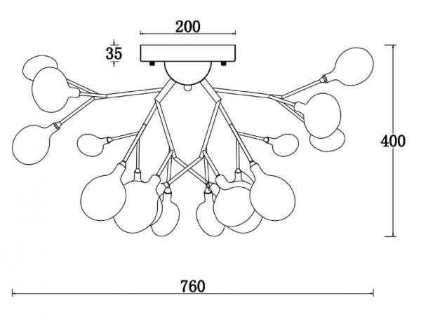 Фото Потолочная люстра Freya Florencia FR5049CL-27B