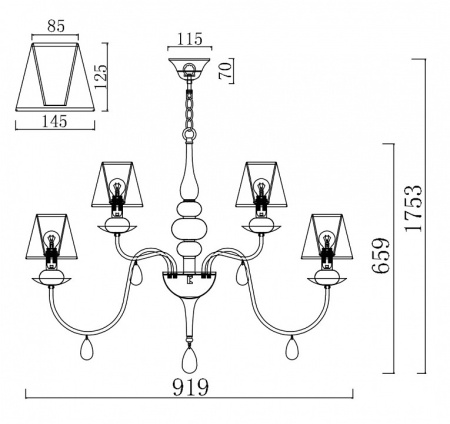 Фото Подвесная люстра Freya Eliza FR5756-PL-12-W
