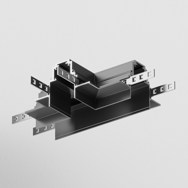 Фото Соединитель T-образный для треков накладных Maytoni Accessories for tracks Gravity TRA010CT-42B