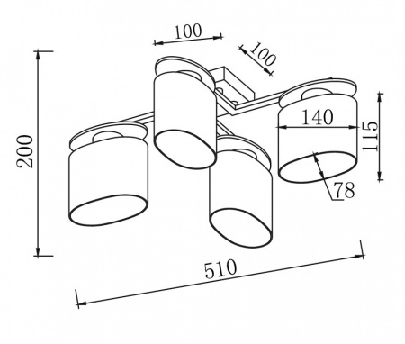 Фото Потолочная люстра Freya Bice FR5101-CL-04-CN