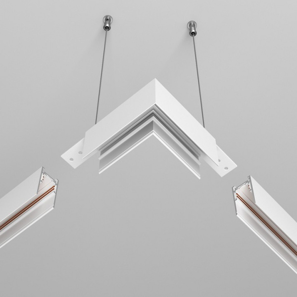 Фото Соединитель угловой L-образный для треков накладных Maytoni Accessories for tracks Exility TRA034HCL-41W