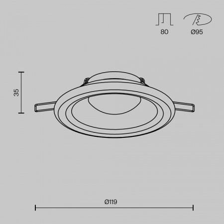 Фото Встраиваемый светильник Maytoni Spark DL097-GU10-W