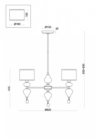 Фото Люстра на штанге Freya Raise FR5369CL-03BS