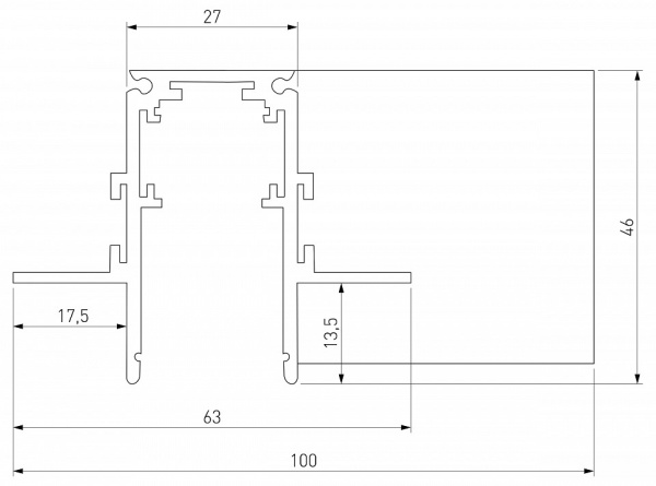 Фото Соединитель угловой L-образный для треков встраиваемых Elektrostandard Slim Magnetic a067501