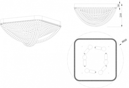 Фото Потолочная люстра Stilfort Marelli 2169/05/06C