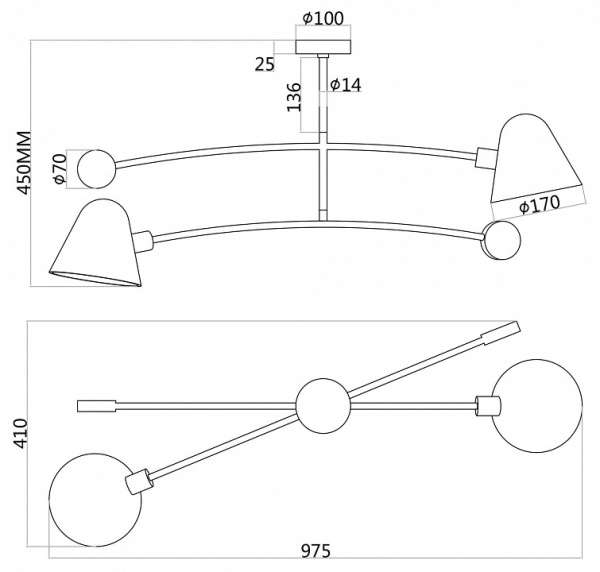 Фото Светильник на штанге Favourite Statera 3045-2P