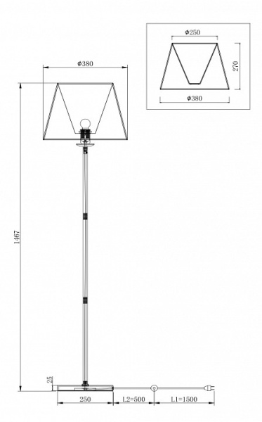Фото Торшер Freya Forte FR1006FL-01G