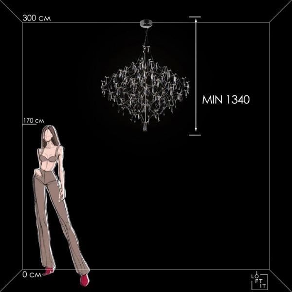Фото Подвесная люстра Loft it Mira 10259/1000 Silver Asfour