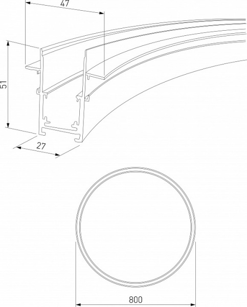 Фото Трек встраиваемый Elektrostandard Slim Magnetic a066494