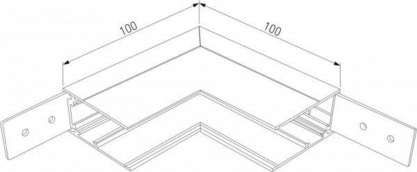 Фото Соединитель угловой L-образный для треков накладных Elektrostandard Slim Magnetic a061238
