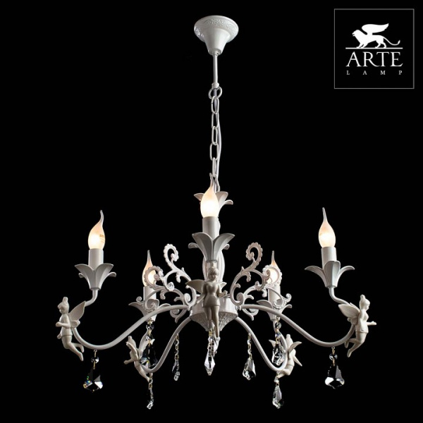 Фото Подвесная люстра Arte Lamp Angelina A5349LM-5WH