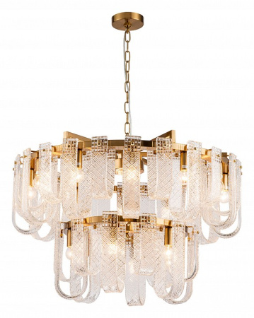 Открыть Подвесная люстра Indigo Brina 12027/18P Brass Фото Подвесная люстра Indigo Brina 12027/18P Brass