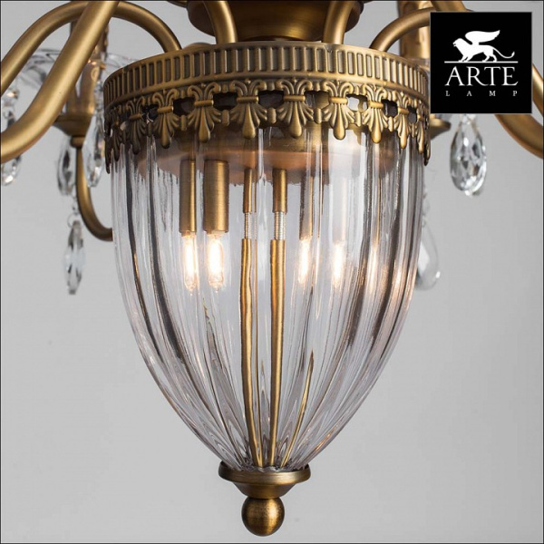 Открыть Подвесная люстра Arte Lamp Schelenberg A4410LM-6-2SR Фото Подвесная люстра Arte Lamp Schelenberg A4410LM-6-2SR
