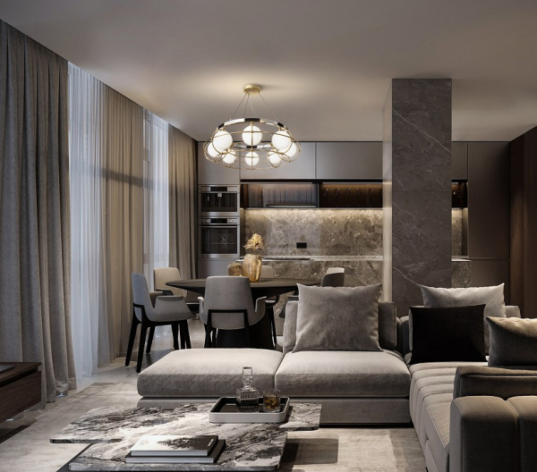 Фото Подвесная люстра Maytoni Carcass MOD312PL-08GCH