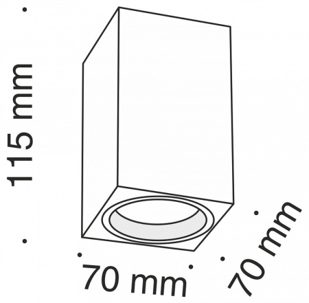 Фото Накладной светильник Maytoni Focus C011CL-01W